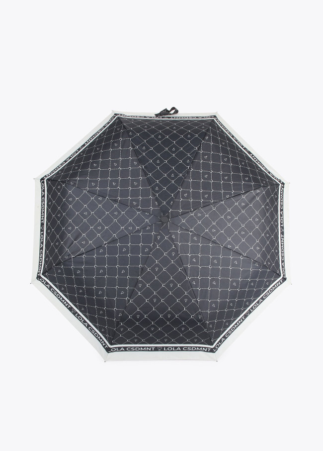 Automatic umbrella with black LC print