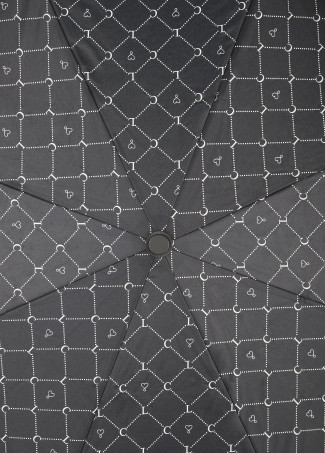 Automatic umbrella with black LC print