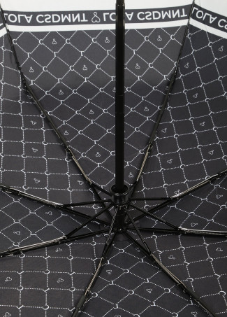 Automatic umbrella with black LC print