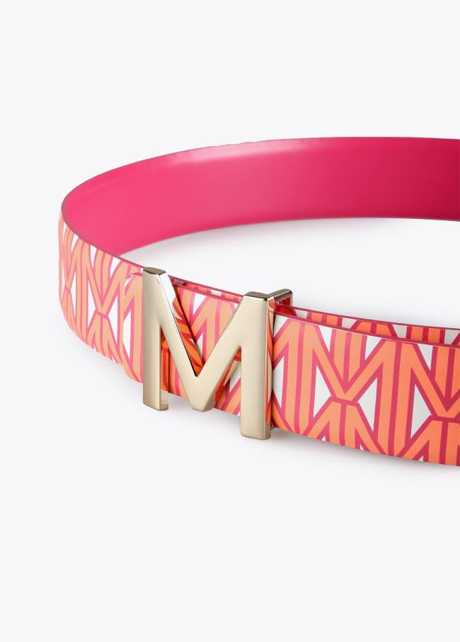 Reversible belt with Maite logo print