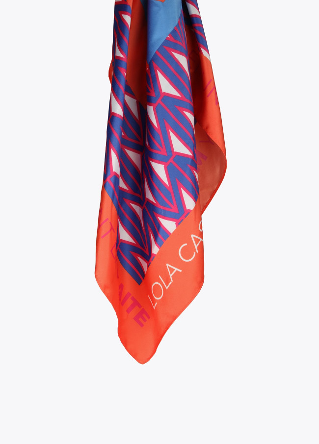 Scarf with double M logo print