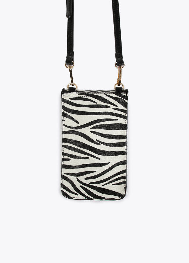Zebra print mobile phone bag 2