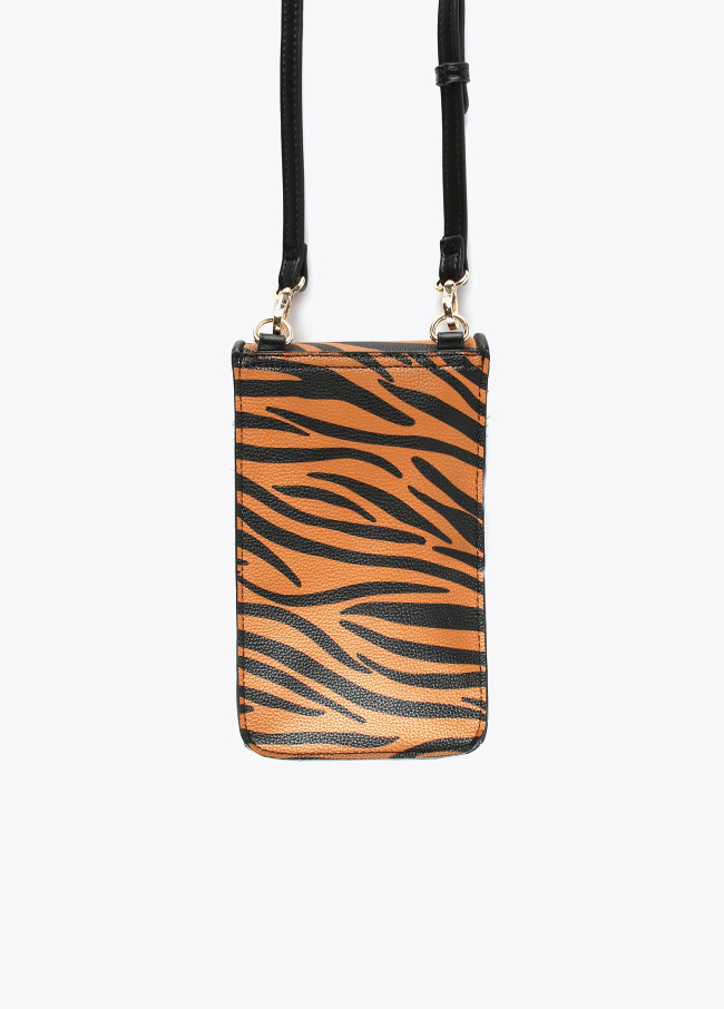 Zebra print mobile phone bag 2