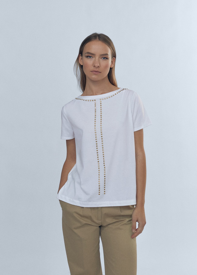 T-shirt with stud details 2