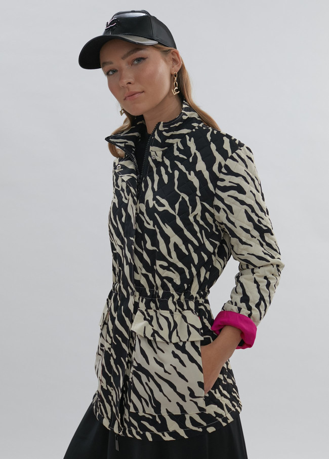 Mantel mit Zebra-Print