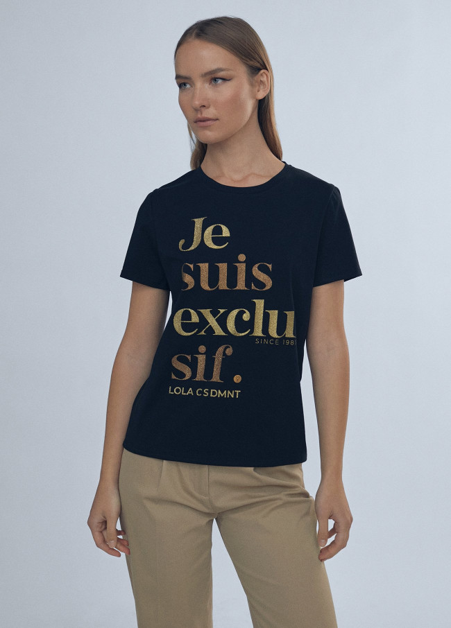 Short sleeve “Je suis exclusif” T-shirt 2