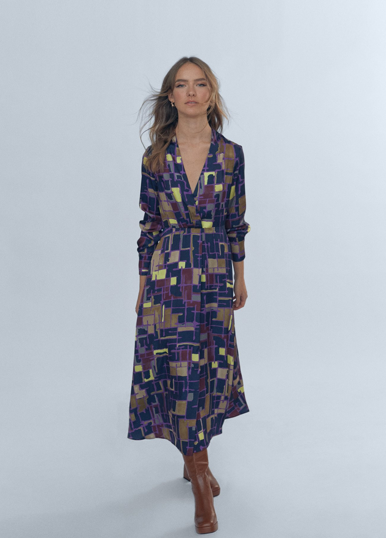 Vestido con estampado geométrico, Ropa