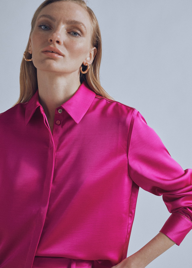 Camisa básica acetinada 2