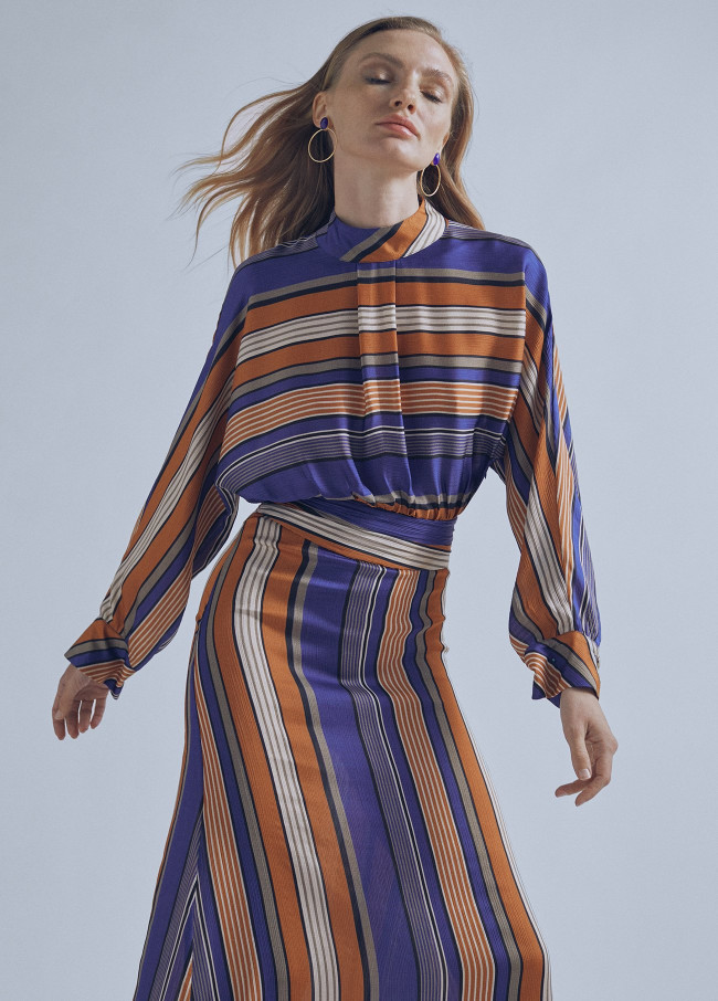 Two-way striped dress