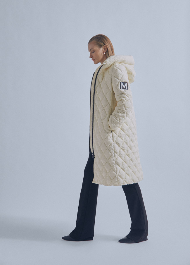 Long quilted M coat 2