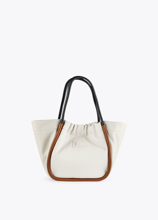 Tote bag with contrast piping