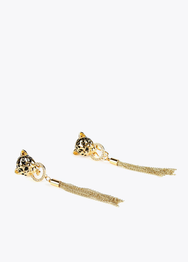 Long leopard earrings 2