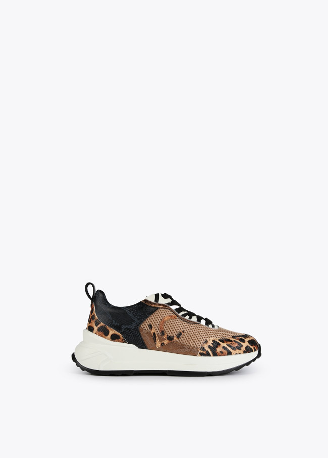 Sneaker stampa animalier rete