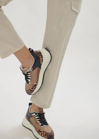 Sneaker stampa animalier rete