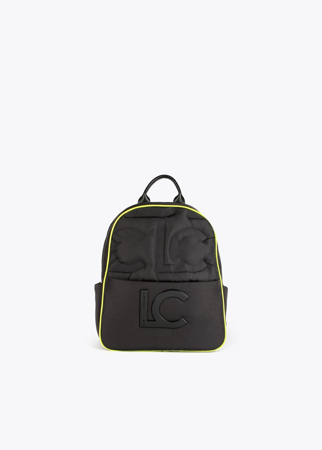 Logo and neon backpack