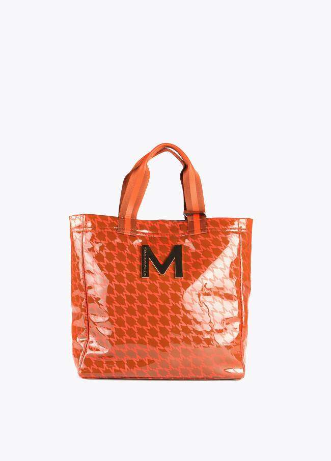 Monogrammed patent leather tote bag, Bags