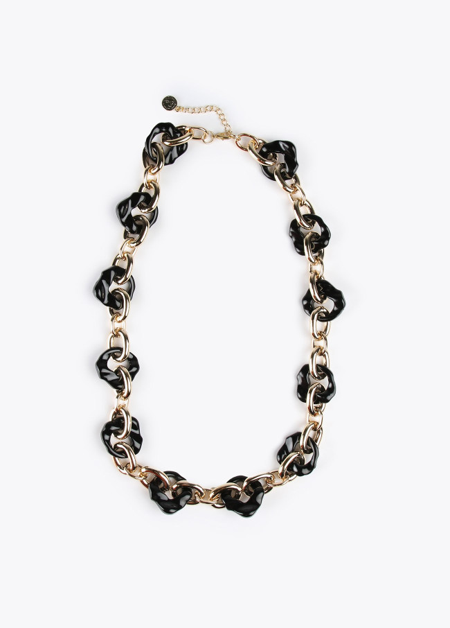 Long chain link necklace