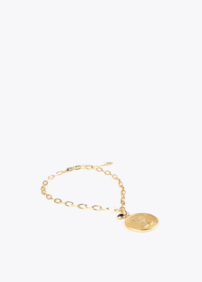 Leopard medallion chain necklace 2