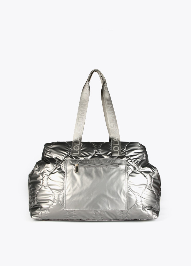 Metallic quilted weekend bag 2