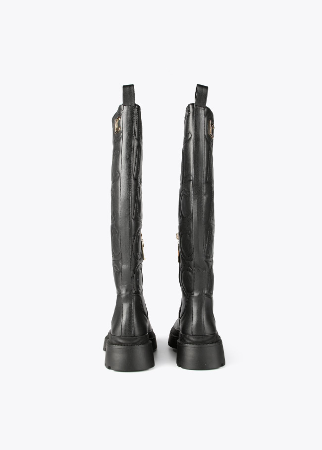Bottes hautes décor logo