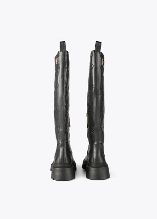 Logo knee-high boots