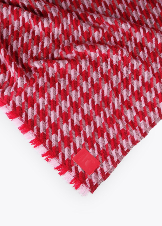 Coloured houndstooth scarf 2