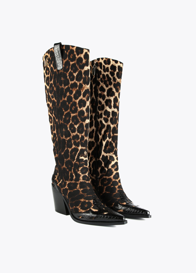 Leopard cowboy boots LOLA COLLECTION Lola Casademunt