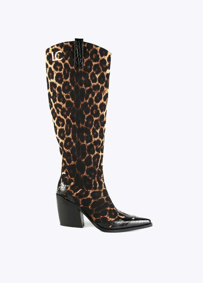 Leopard cowboy boots