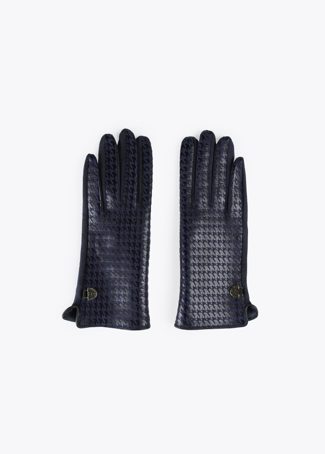 Houndstooth gloves