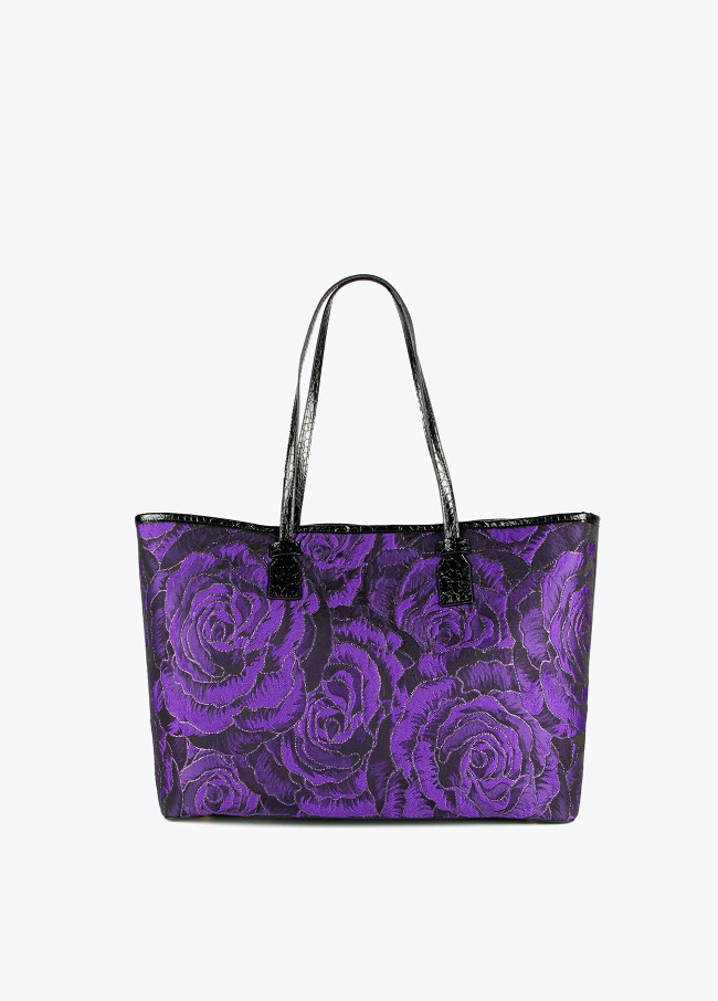 Shopper jaquard color lila 2
