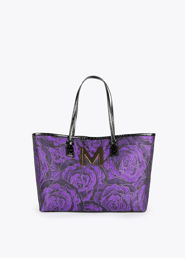 Shopper jaquard color lila