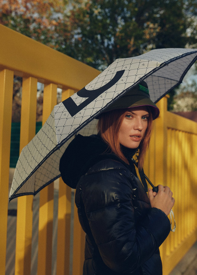 Parapluie automatique décor logo