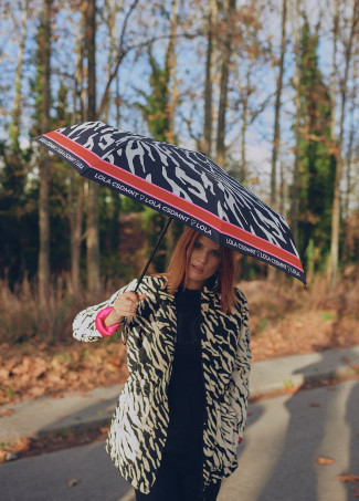 Automatic zebra print umbrella