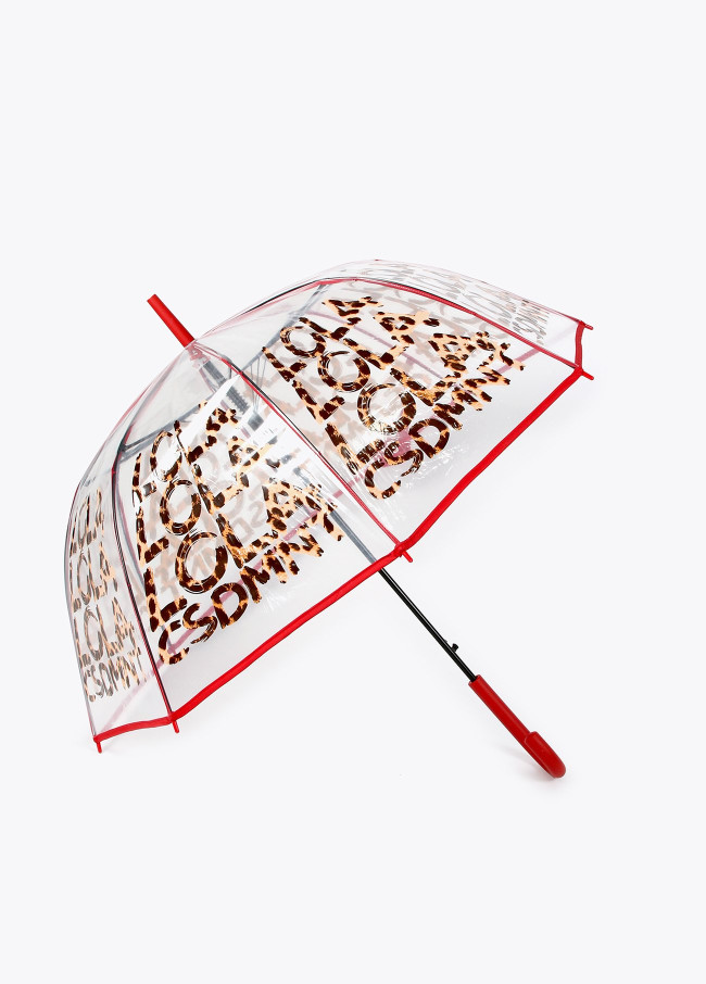 Großer, transparenter Regenschirm