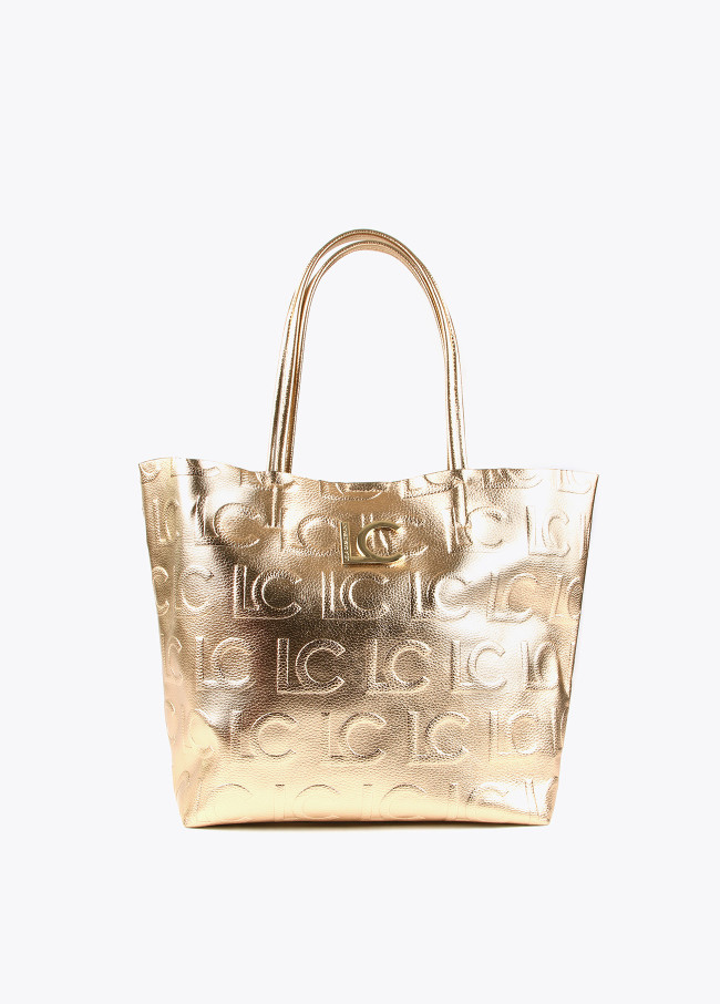 Metallic tote bag