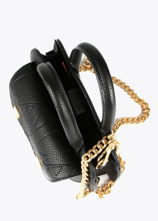 Mini crossbody bag with engraved logo