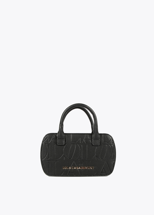 Mini crossbody bag with engraved logo