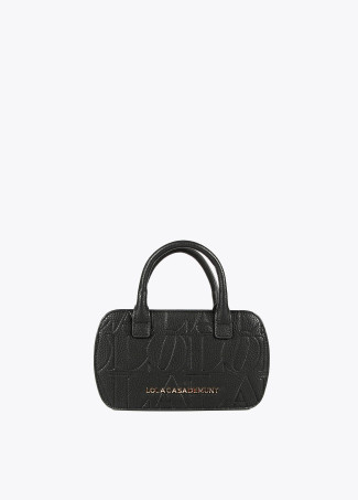 Mini crossbody bag with engraved logo