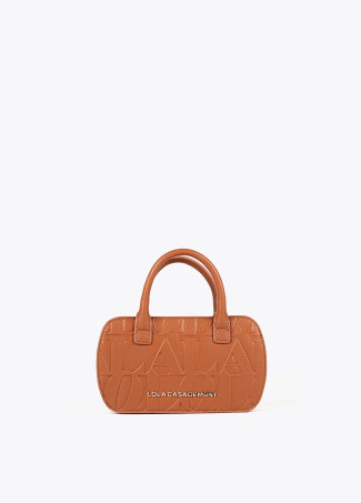 Mini crossbody bag with engraved logo