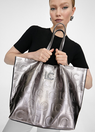 Borsa shopper metallizzata