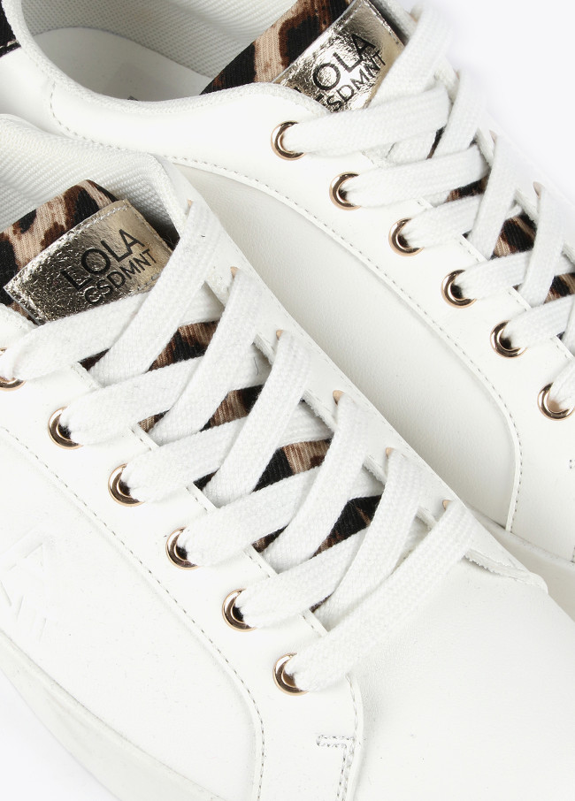 Sneaker mit Details mit Animal Print