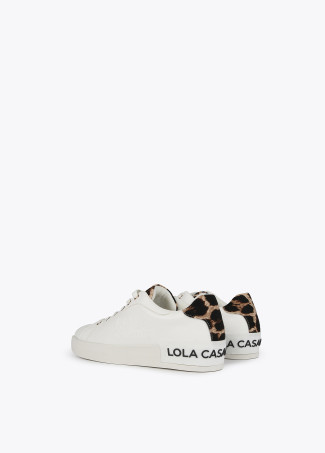 Sneaker mit Details mit Animal Print