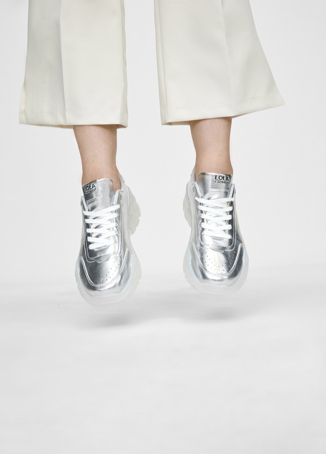 Zapatillas tipo sneakers metalizadas