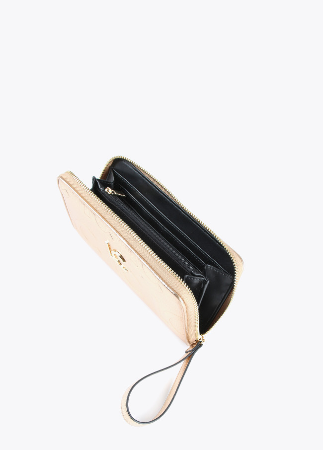Große, metallisierte Brieftasche