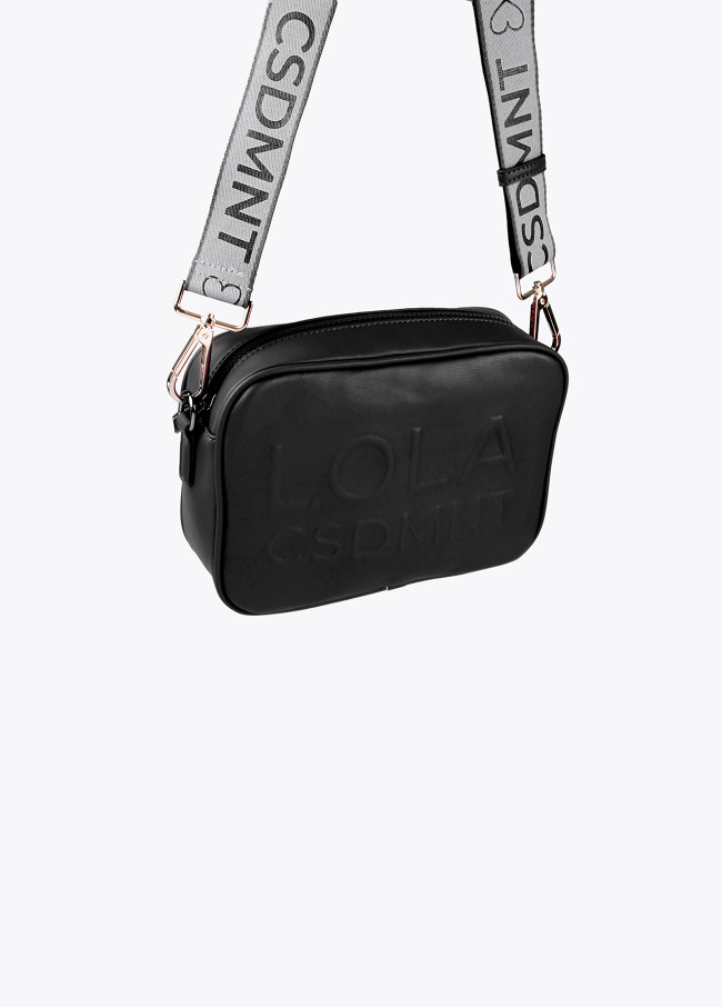 Sac à bandoulière avec logo en relief
