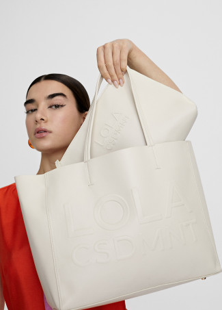 Tote bag with raised logo