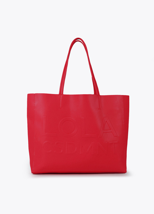 Tote bag with raised logo