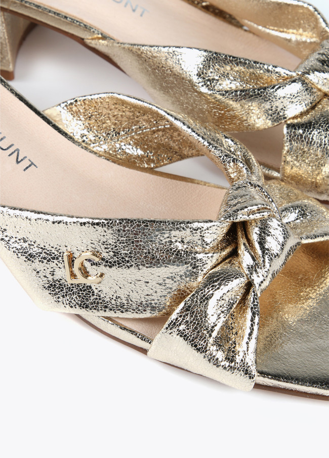Metallic sandals