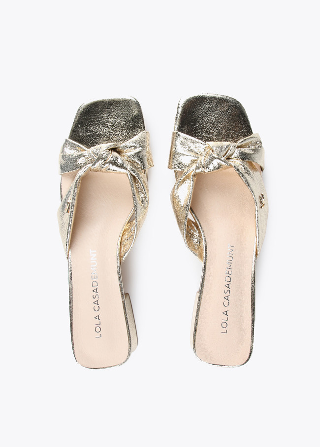 Metallic sandals