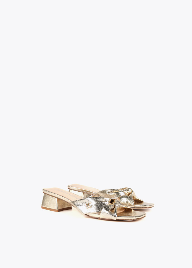 Metallic sandals